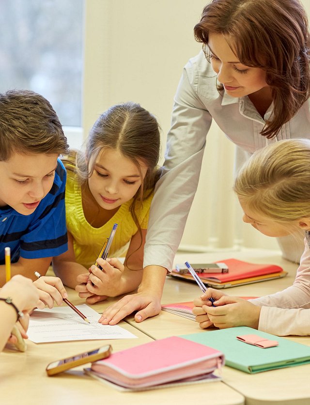 Teachers And Students Working Together